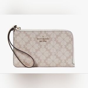 Kate Spade Beige Wristlet Clutch